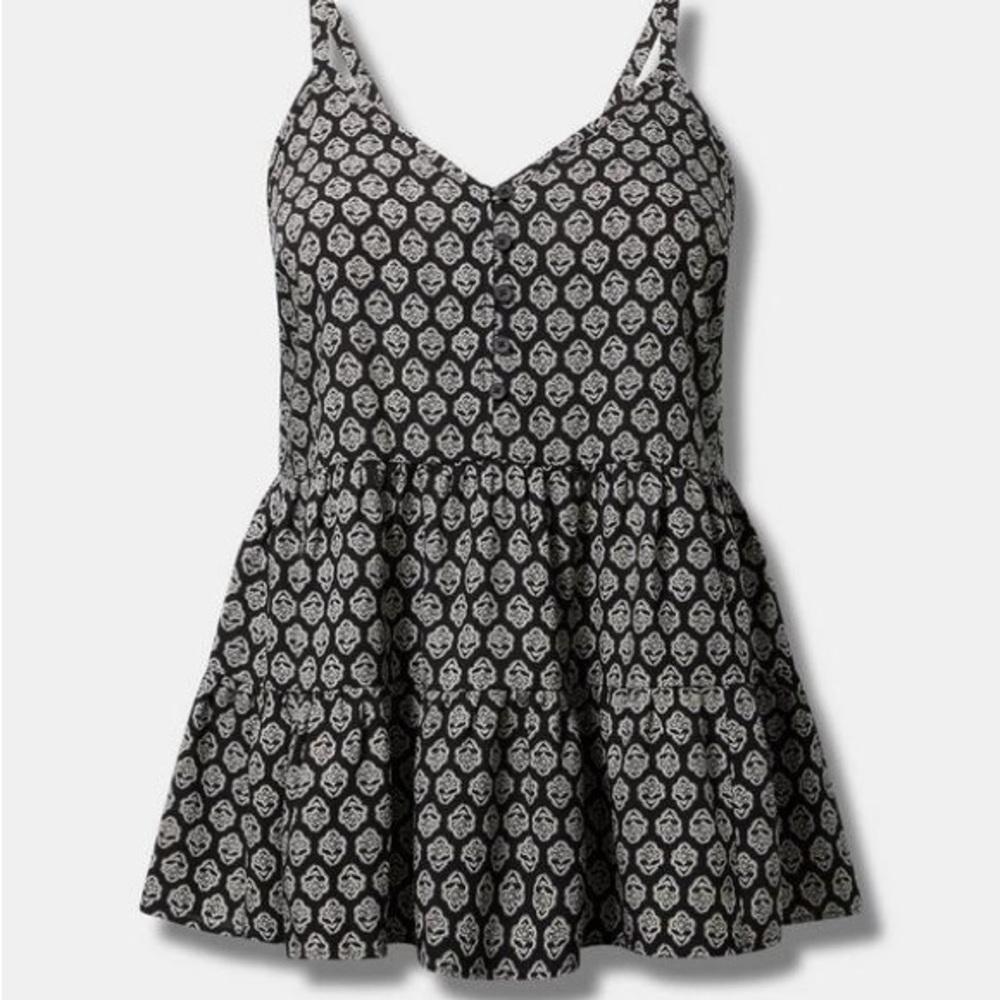 Torrid Challis Drop Waist Tiered Cami